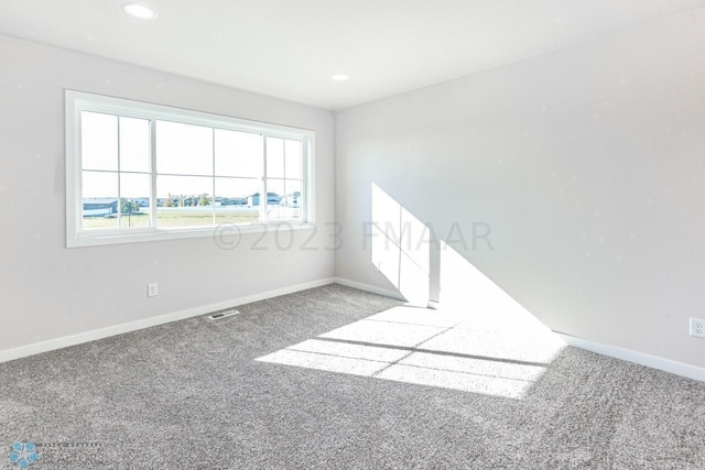 view of carpeted empty room