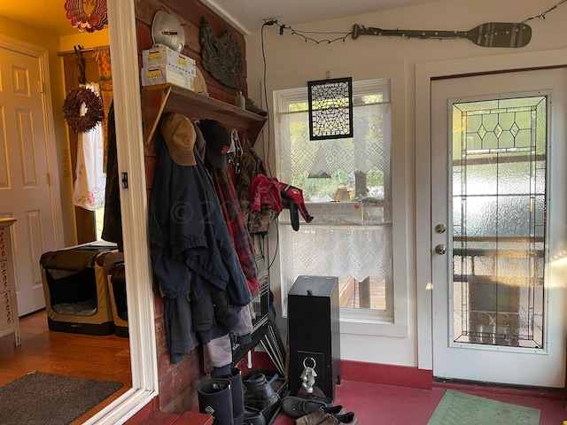 entryway featuring hardwood / wood-style floors