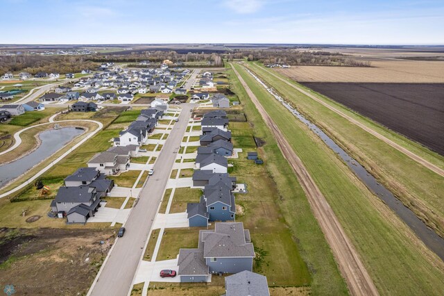 aerial view with a residential view