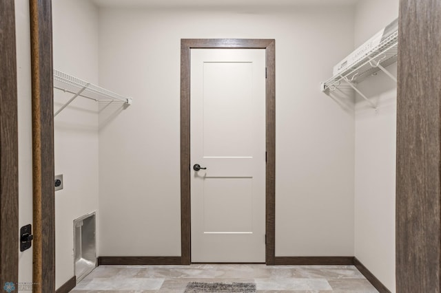 laundry area featuring hookup for an electric dryer