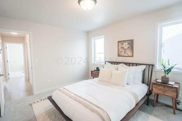 view of carpeted bedroom