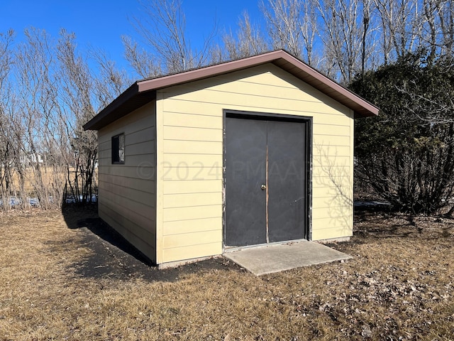 view of shed