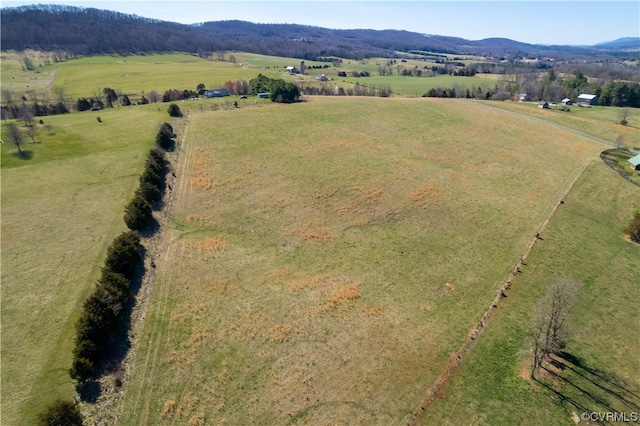 drone / aerial view with a rural view