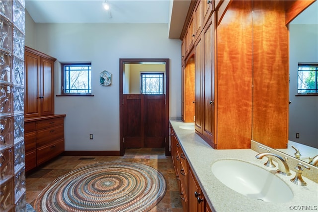 bathroom with vanity