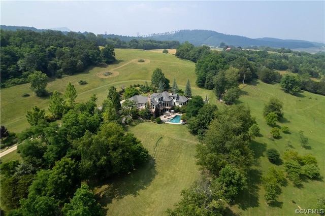 aerial view featuring a rural view