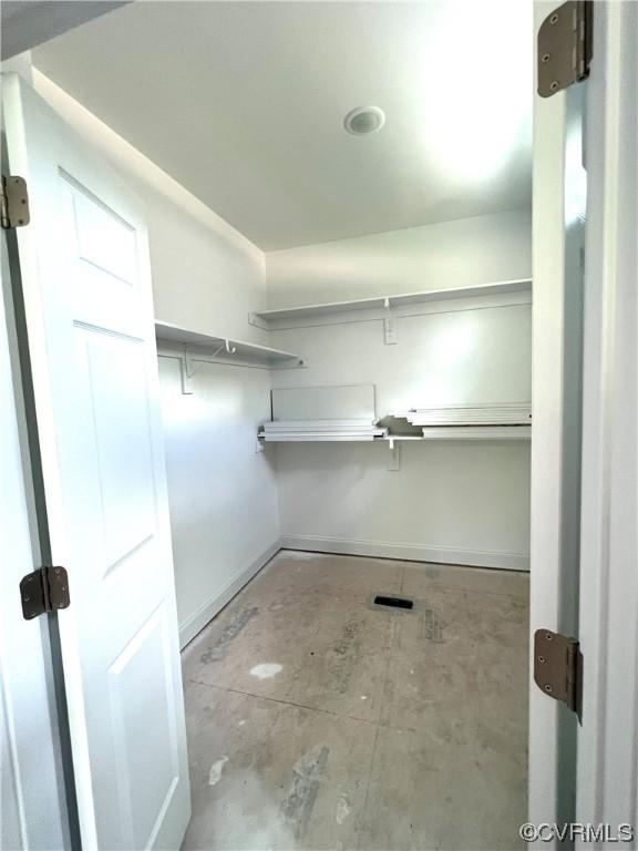 view of walk in closet