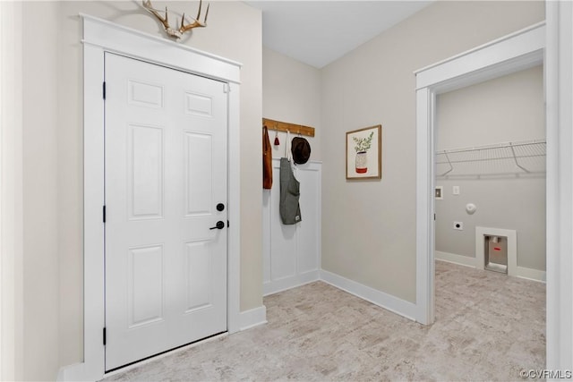 foyer entrance with baseboards