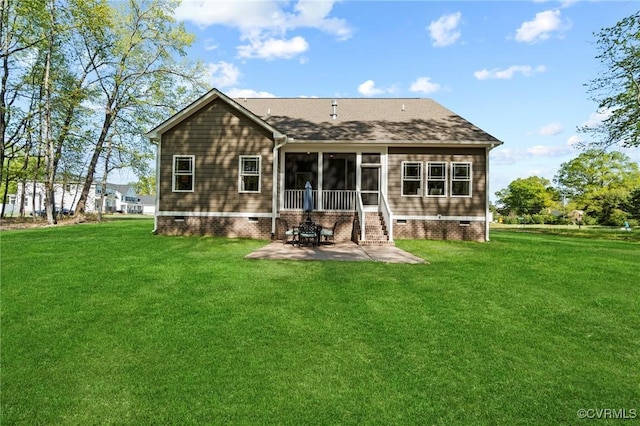TBD Grass Creek Trail, Little Plymouth, VA 23091 - back of property featuring a yard, crawl space, and a patio area