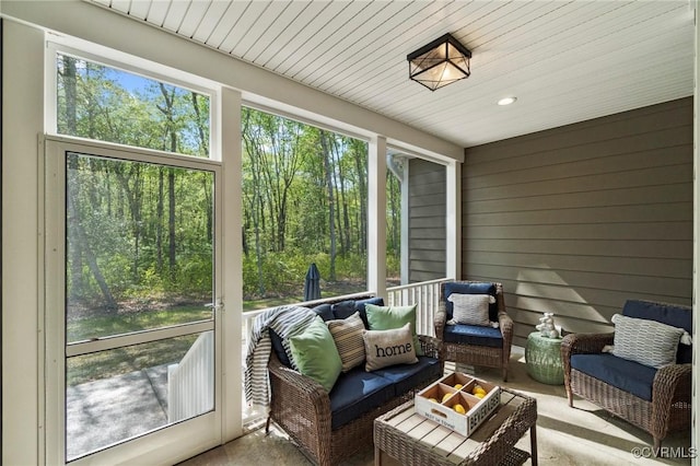 TBD Grass Creek Trail, Little Plymouth, VA 23091 - sunroom featuring an outdoor living space