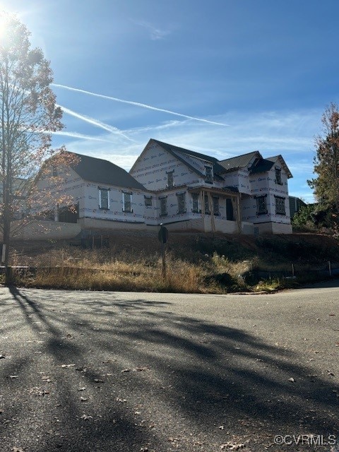 view of unfinished property