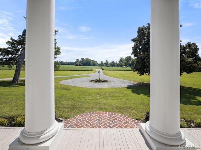 exterior space featuring a yard