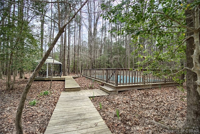 view of wooden deck