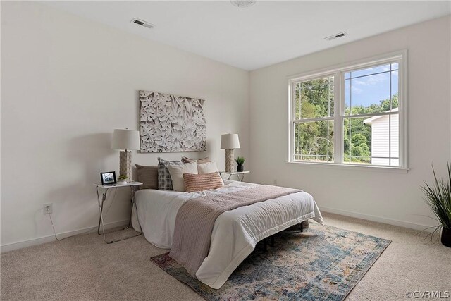 view of carpeted bedroom