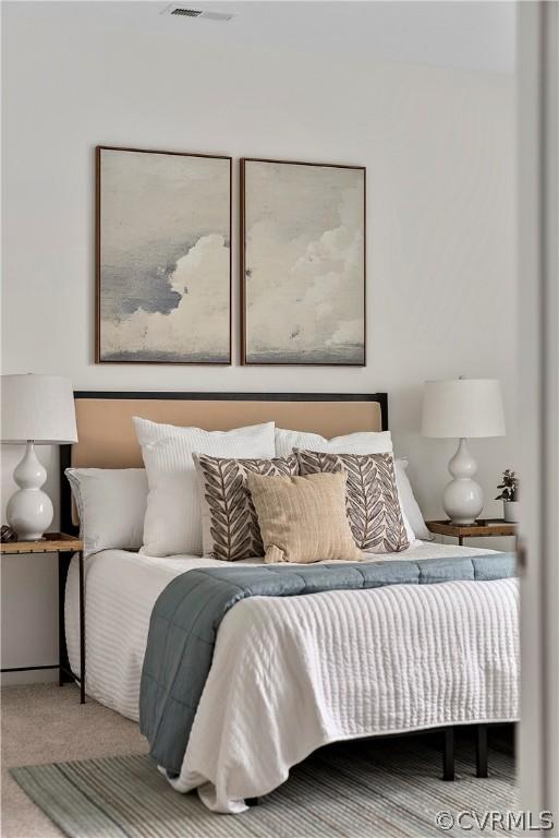 view of carpeted bedroom