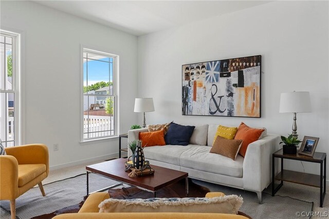 view of carpeted living room