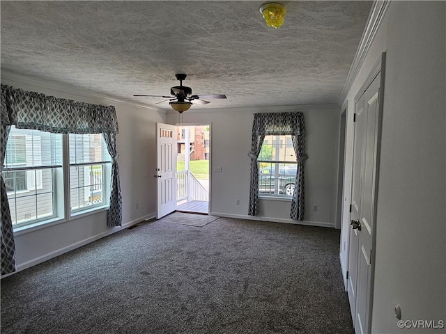 710 Wesley St, Petersburg, VA 23803 - carpeted spare room with a healthy amount of sunlight, ceiling fan, and ornamental molding