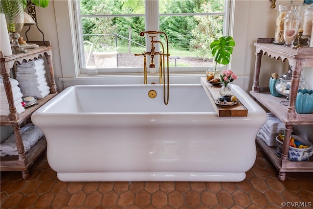 bathroom with tile floors