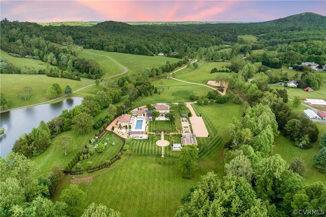 4578 Ruth Rd, Madison, VA 22727 - aerial view at dusk featuring a rural view and a water view