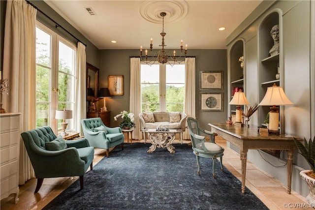 4578 Ruth Rd, Madison, VA 22727 - sitting room featuring a notable chandelier
