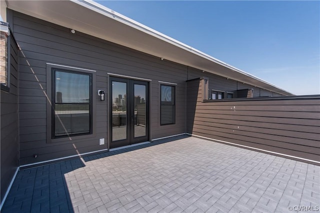 exterior space with a patio and french doors