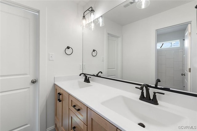 bathroom with vanity