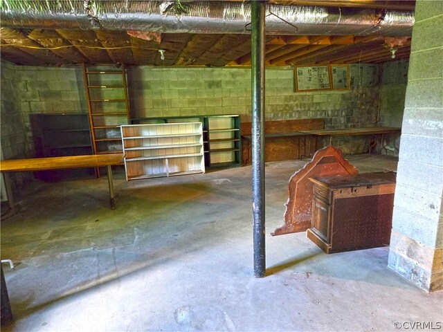 view of basement