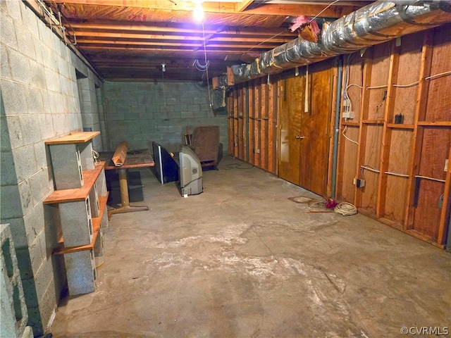 view of basement