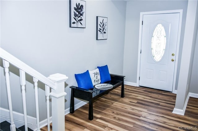 entryway featuring hardwood / wood-style floors