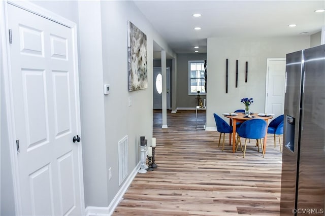 interior space with light wood-type flooring