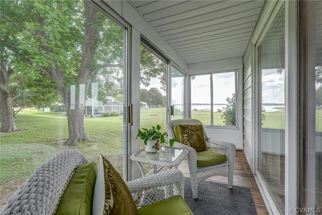 view of sunroom