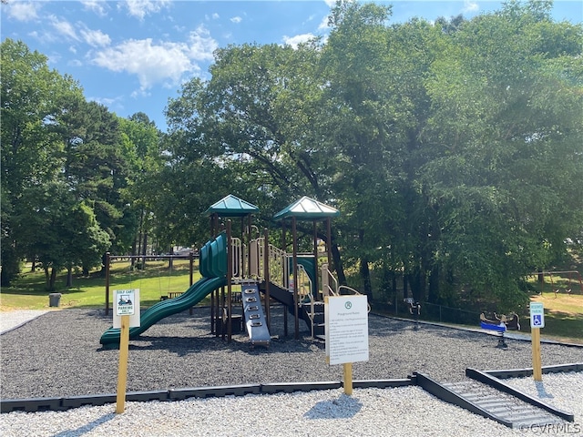 view of jungle gym