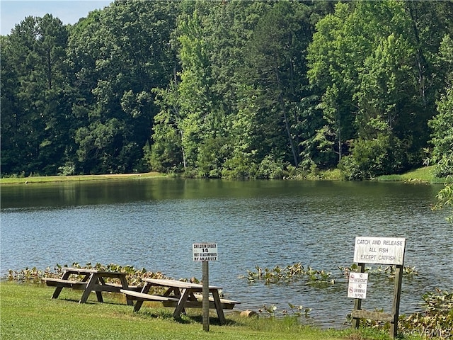 view of water feature