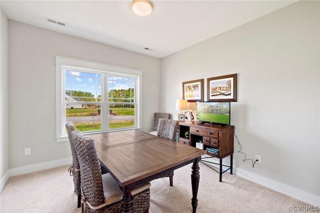 view of carpeted office space