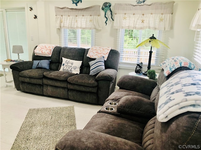 living room with a healthy amount of sunlight