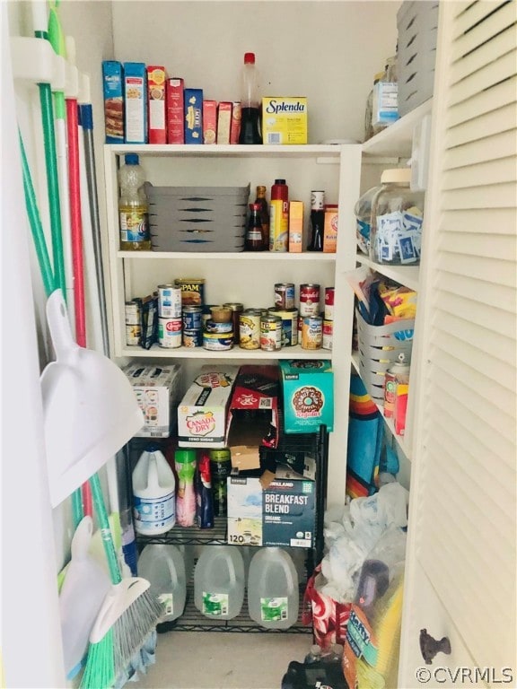 view of pantry