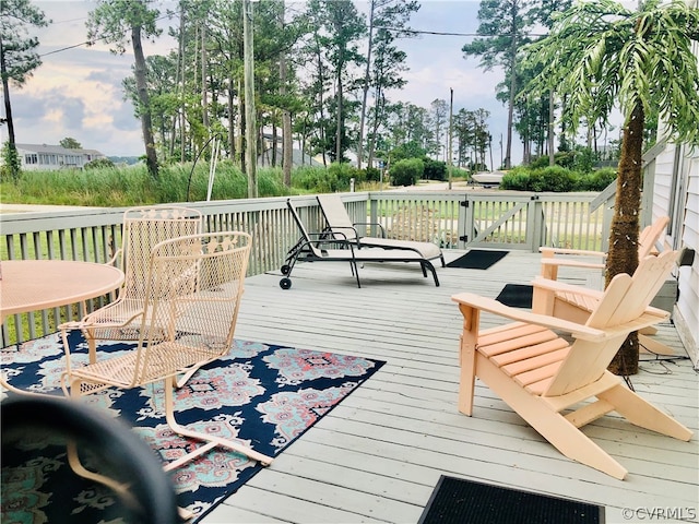 view of wooden deck