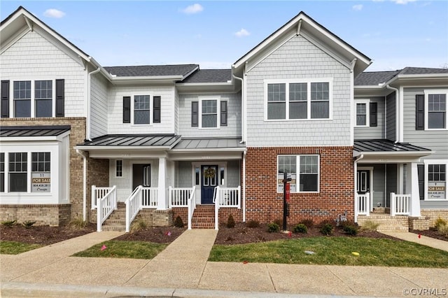 view of property with a porch