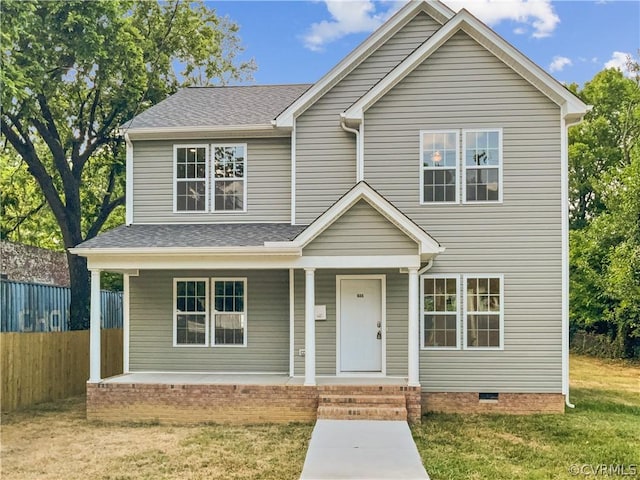 1608 Mechanicsville Tpke, Richmond, VA 23223 - view of front of house with covered porch and a front lawn