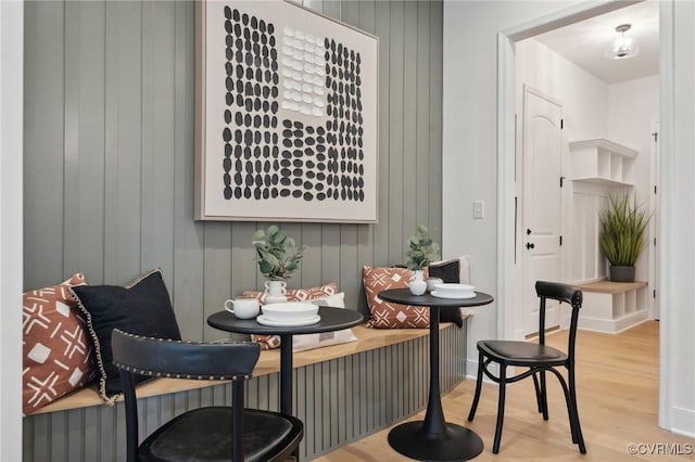 dining area featuring hardwood / wood-style floors