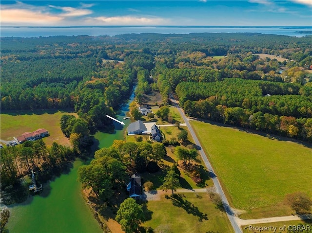 drone / aerial view with a view of trees