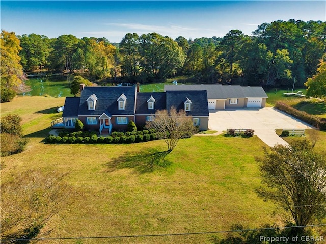 exterior space with a wooded view