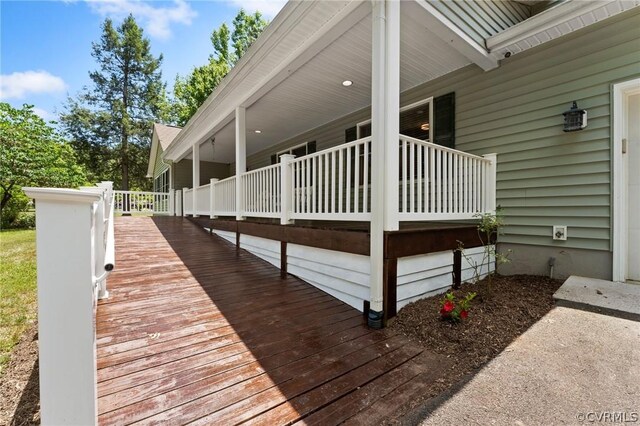 view of wooden deck