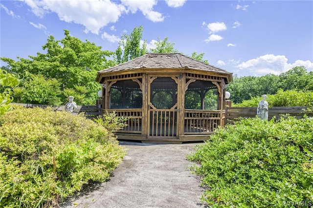 view of property's community featuring a gazebo