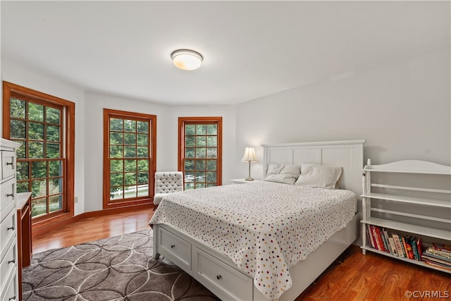 bedroom featuring hardwood / wood-style flooring