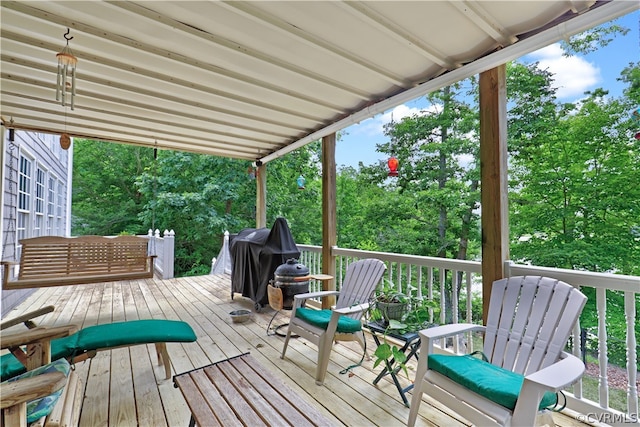 view of wooden deck