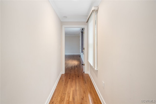 corridor featuring light wood-type flooring