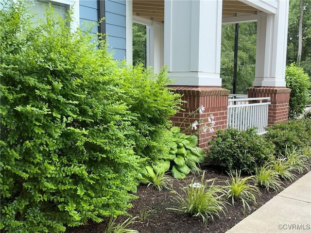 view of yard featuring a porch