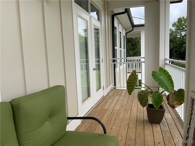 sunroom / solarium with french doors