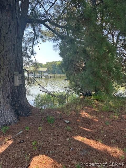 view of yard featuring a water view