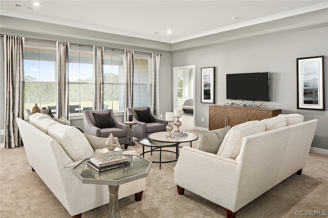 view of carpeted living room